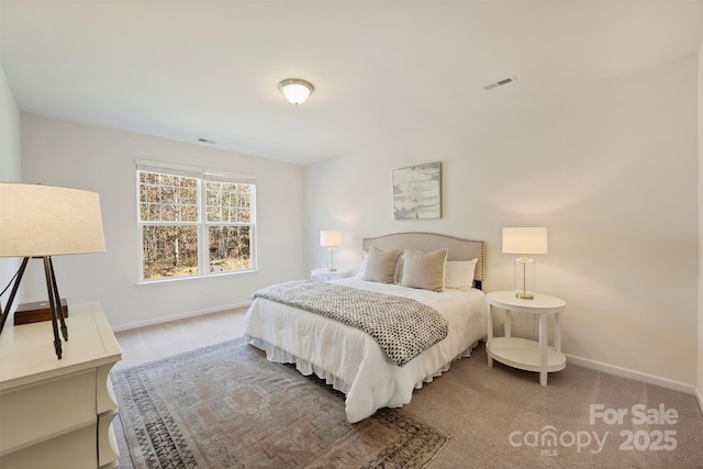 view of carpeted bedroom