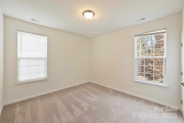 carpeted empty room with a wealth of natural light