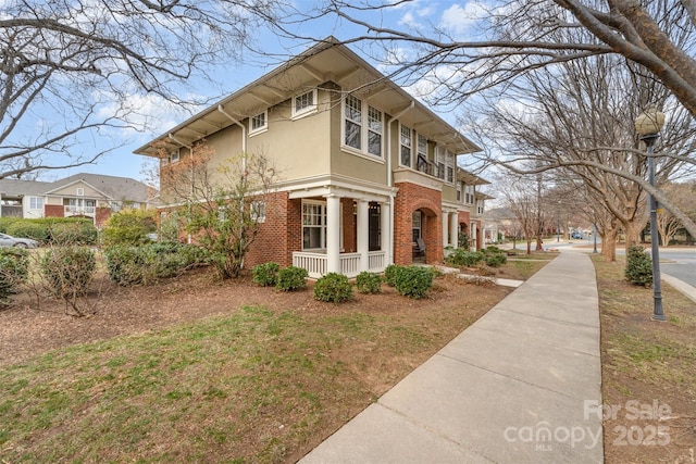 view of home's exterior featuring a lawn