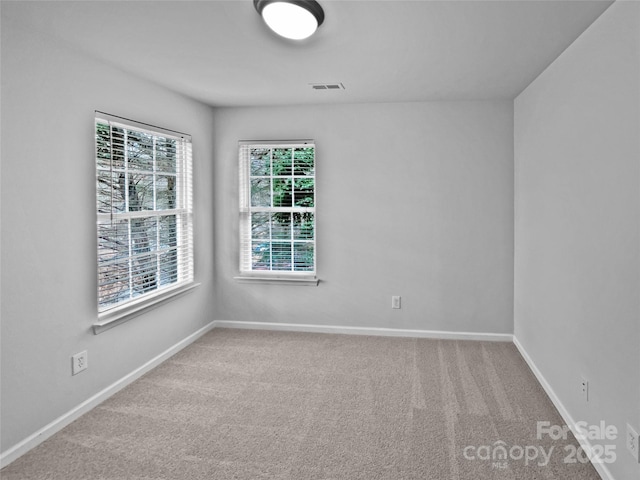 spare room featuring carpet flooring