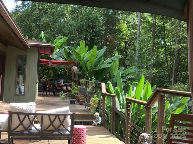 view of wooden terrace