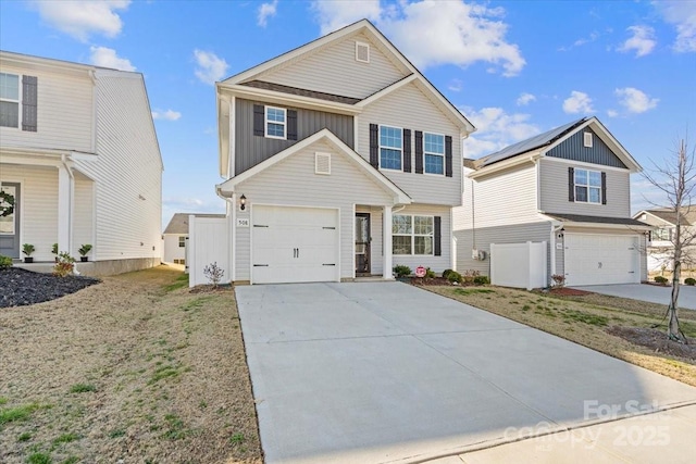 front of property featuring a garage