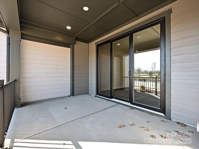 view of patio / terrace with a balcony