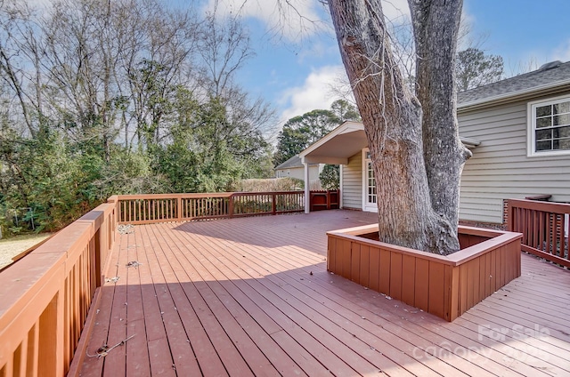 view of wooden deck