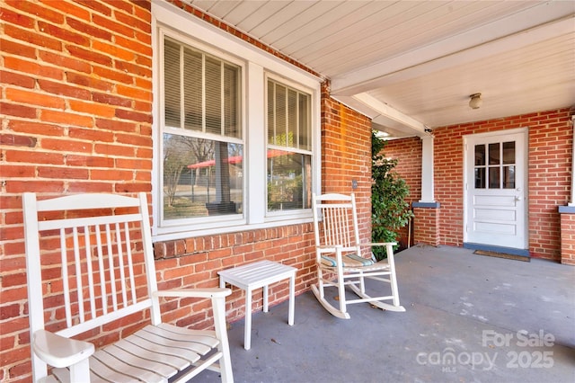 view of patio / terrace featuring covered porch