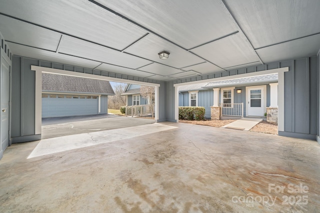 interior space featuring a porch