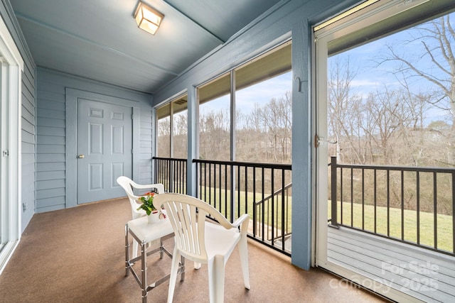 view of sunroom