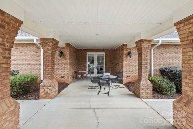 view of patio with french doors