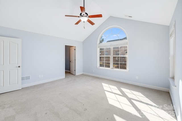 unfurnished bedroom featuring carpet, baseboards, and visible vents