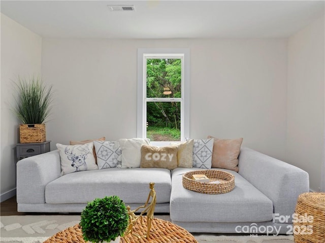 living room featuring hardwood / wood-style flooring