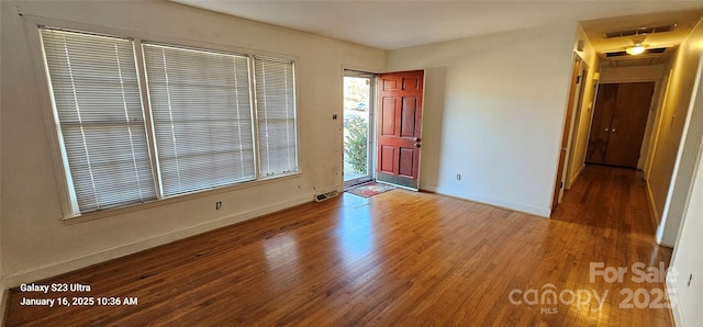 foyer with hardwood / wood-style floors