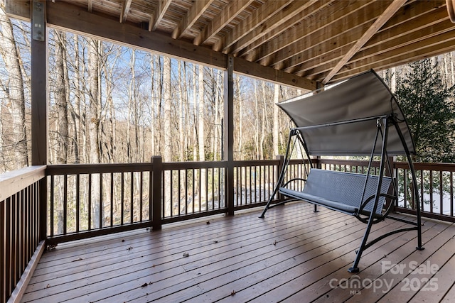 view of wooden terrace