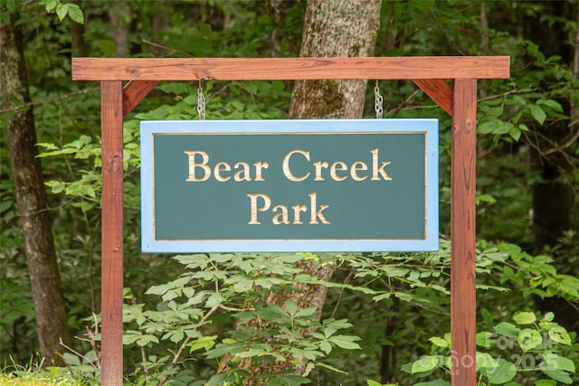 view of community sign