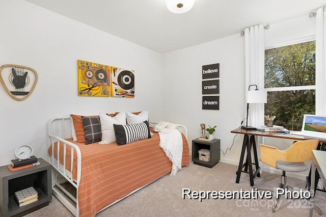 bedroom featuring carpet floors