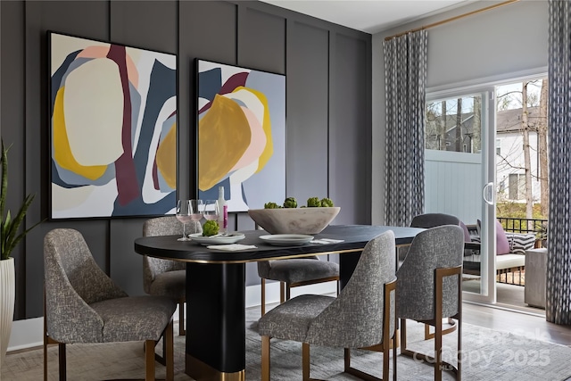 dining room featuring wood finished floors