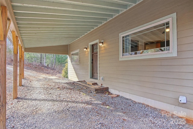 363 Luther Burbank Dr, Lake Lure, NC 28746 - view of patio with an attached carport