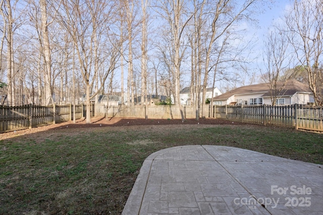 view of yard featuring a patio