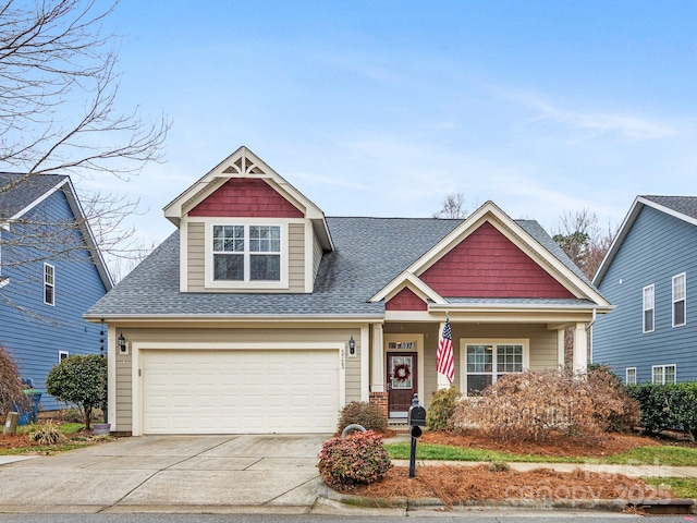 craftsman-style house with a garage