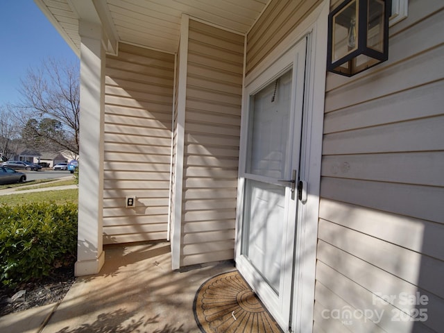 view of doorway to property