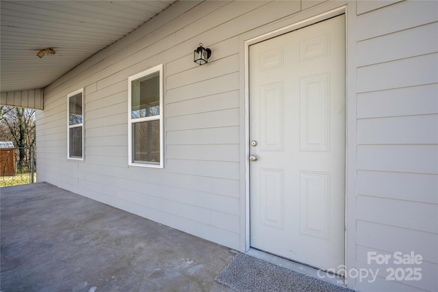 view of doorway to property