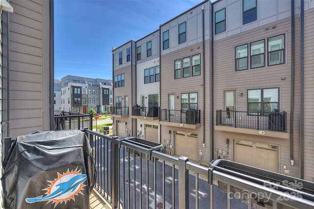 balcony with a grill