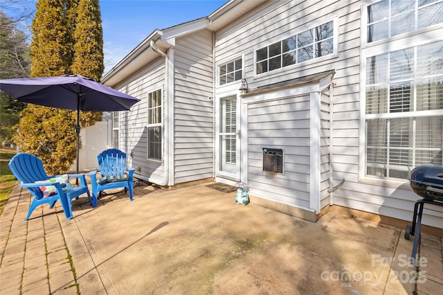 view of patio / terrace with area for grilling