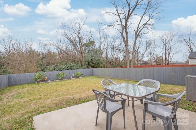 view of patio with central AC unit