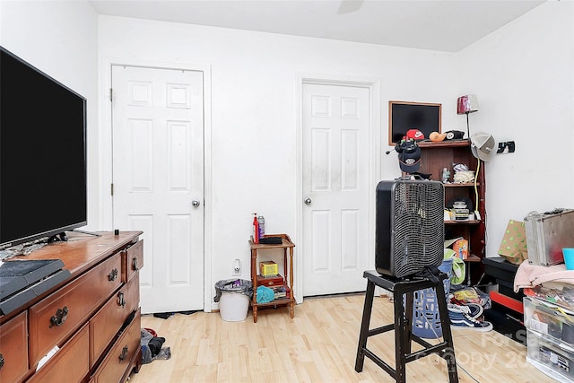 interior space with light wood-type flooring