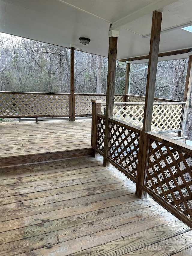 view of wooden terrace