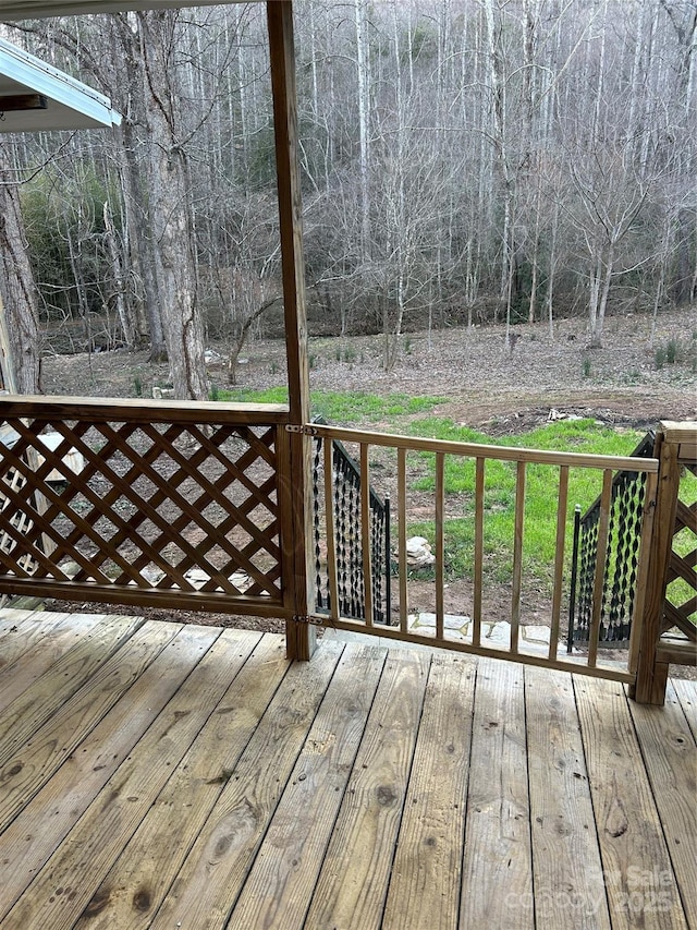 view of wooden terrace