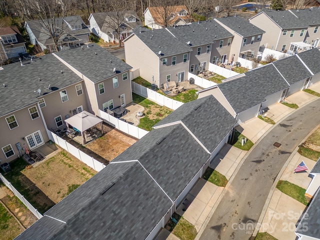 bird's eye view featuring a residential view