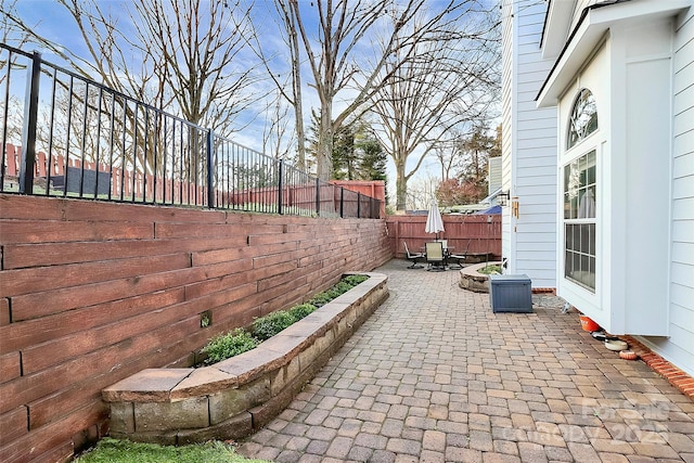 view of patio / terrace featuring a fenced backyard