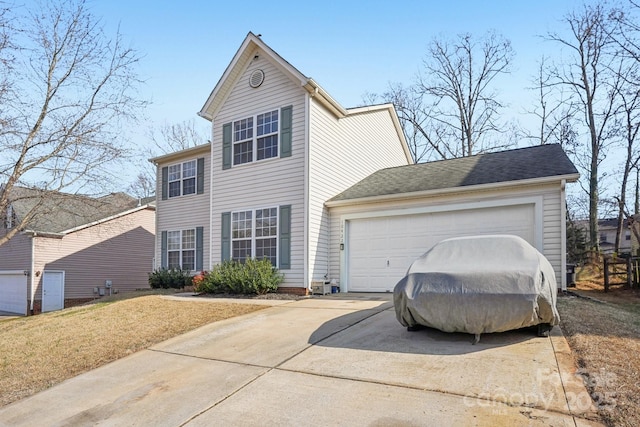 view of front facade with a garage