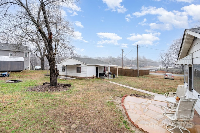 view of yard with a patio