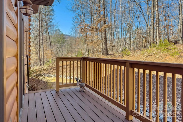 view of wooden deck