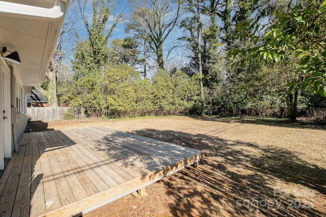 deck with fence