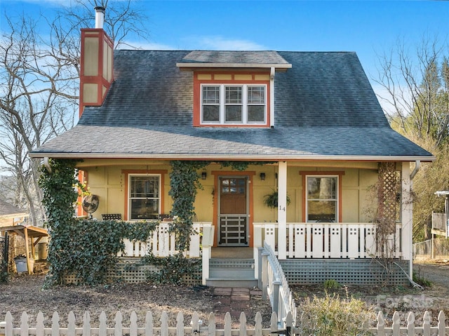 view of front of home with a porch