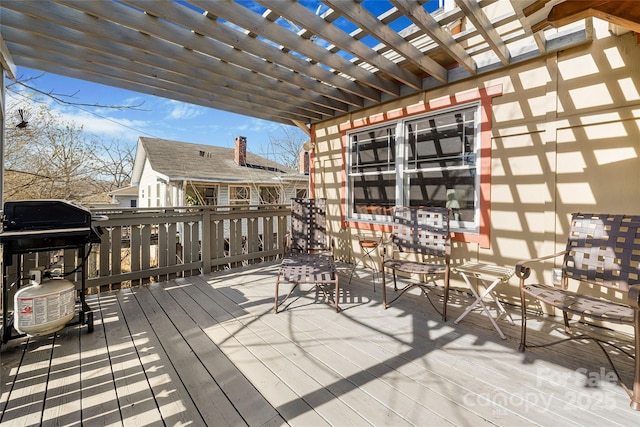 14 Drake St, Asheville, NC 28806 - deck featuring a pergola and area for grilling