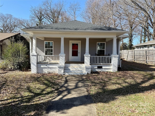 bungalow featuring a porch