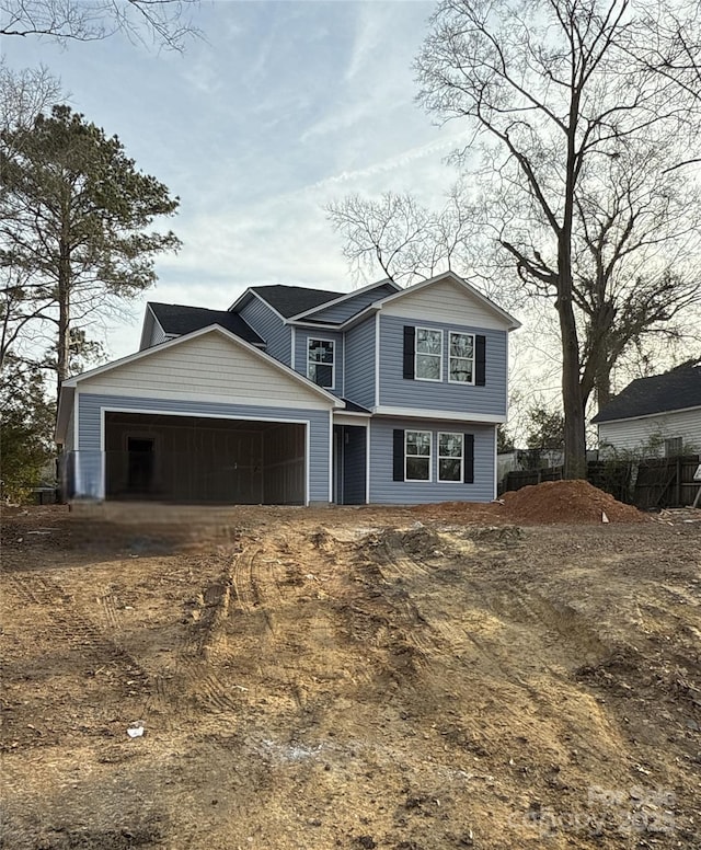 front facade featuring a garage