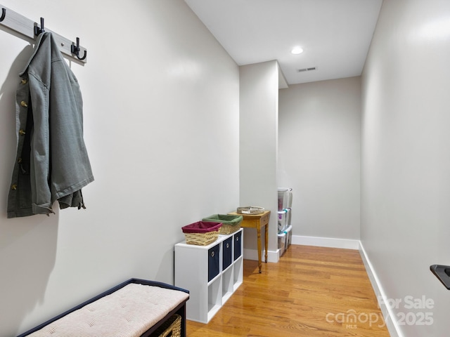 interior space featuring light hardwood / wood-style floors