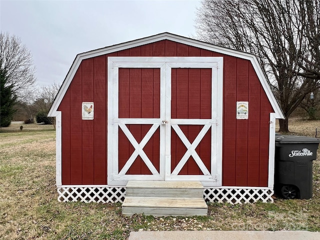 view of shed