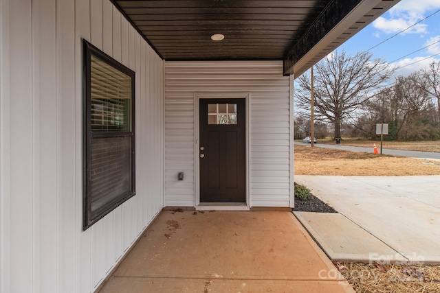 view of exterior entry