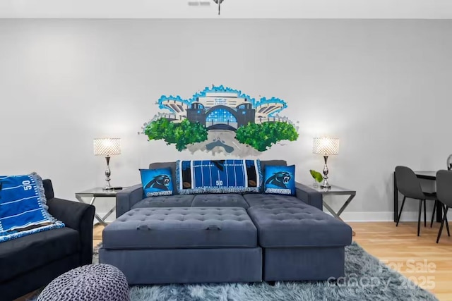 living room featuring hardwood / wood-style floors