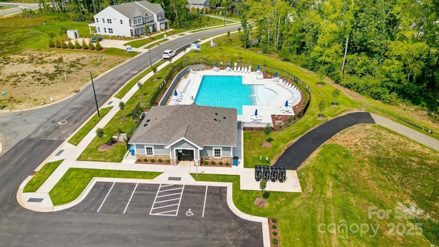 birds eye view of property