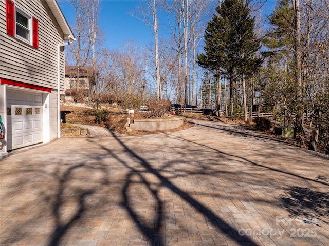 exterior space featuring driveway