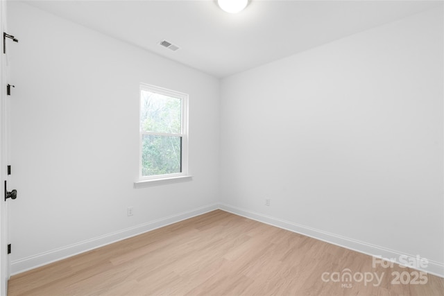 empty room featuring light hardwood / wood-style flooring