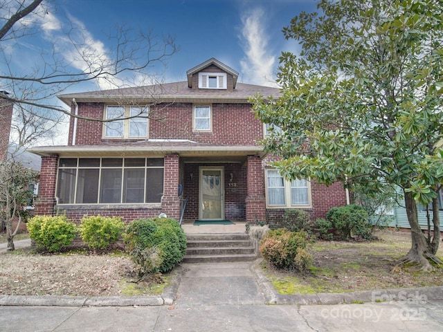 113 2nd St, Spencer, NC 28159 - american foursquare style home featuring brick siding