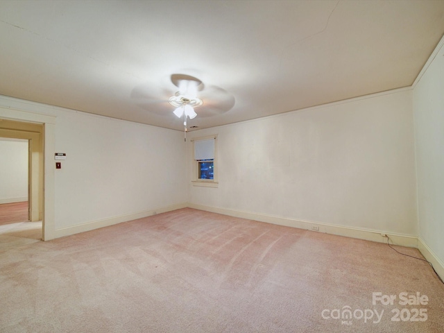 113 2nd St, Spencer, NC 28159 - empty room with light colored carpet, ceiling fan, and baseboards
