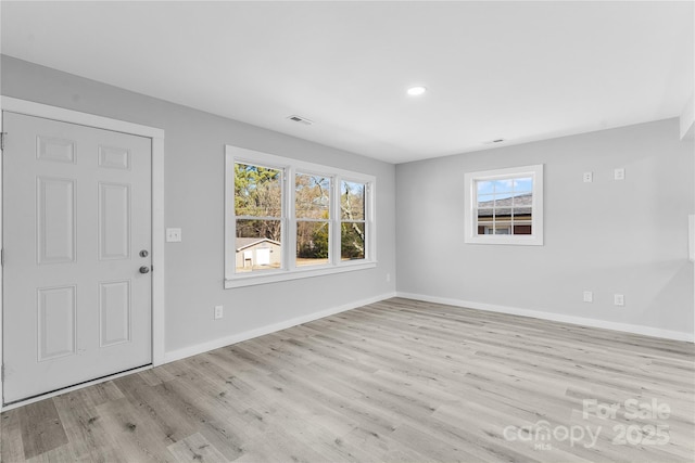 entrance foyer featuring light hardwood / wood-style flooring